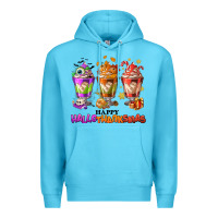 Ocean Blue Happy Hallothanksmas coffee cups Premium Hoodie - NancyCooperArtShop