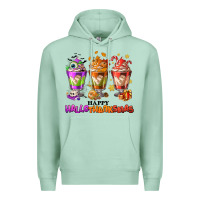 Seafoam Happy Hallothanksmas coffee cups Premium Hoodie - NancyCooperArtShop