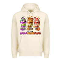 Tofu Happy Hallothanksmas coffee cups Premium Hoodie - NancyCooperArtShop