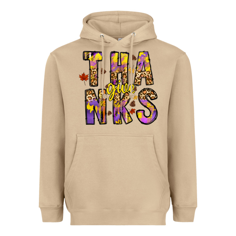 Give Thanks Heavyweight Hoodie by CowhideDigitalArt | Teevron