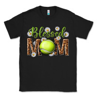Black blessed mom with tennis and daisy Classic Tee - texasbilliewilder