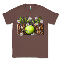 Chestnut blessed mom with tennis and daisy Classic Tee - texasbilliewilder