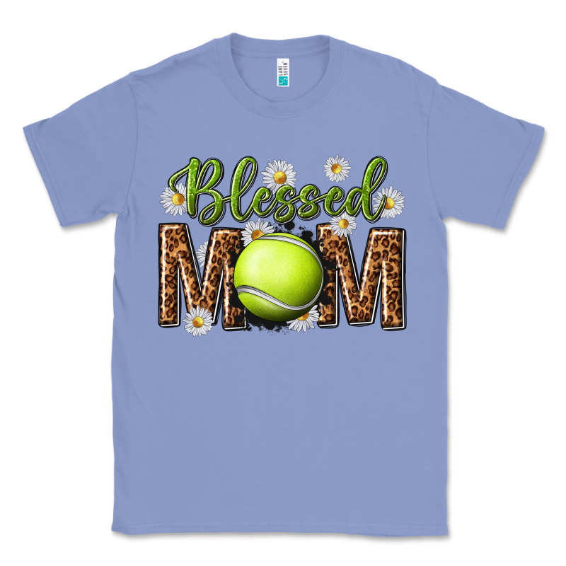 Blessed Mom With Tennis And Daisy Classic Tee by texasbilliewilder | Teevron