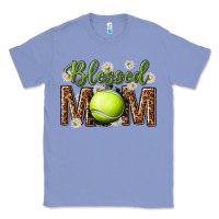 Colony Blue blessed mom with tennis and daisy Classic Tee - texasbilliewilder