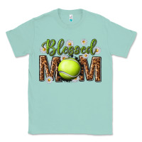 Seafoam blessed mom with tennis and daisy Classic Tee - texasbilliewilder