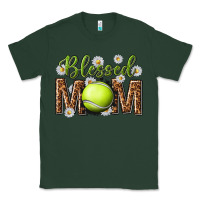 Sports Green blessed mom with tennis and daisy Classic Tee - texasbilliewilder