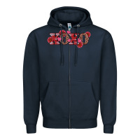 Navy valentine's day xoxo sunflower heart Zipper Hoodie - RanaPortraitStore