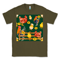 Army Green farm life seamless pattern Classic Tee - FaDigitalArtStudio