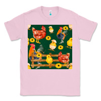 Bubblegum Pink farm life seamless pattern Classic Tee - FaDigitalArtStudio
