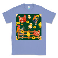 Colony Blue farm life seamless pattern Classic Tee - FaDigitalArtStudio