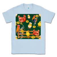 Dusty Blue farm life seamless pattern Classic Tee - FaDigitalArtStudio