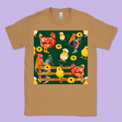 Farm Life Seamless Pattern Classic Tee Designed By Fadigitalartstudio
