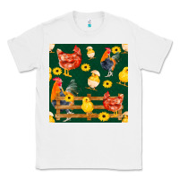 White farm life seamless pattern Classic Tee - FaDigitalArtStudio