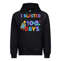 Black i blasted my way through 100 days Urban Hoodie - MaliasSmallBusiness