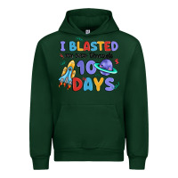 Forest Green i blasted my way through 100 days Urban Hoodie - MaliasSmallBusiness