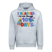 Heather Grey i blasted my way through 100 days Urban Hoodie - MaliasSmallBusiness