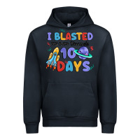Navy i blasted my way through 100 days Urban Hoodie - MaliasSmallBusiness