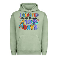 Pigment Oil Green i blasted my way through 100 days Urban Hoodie - MaliasSmallBusiness