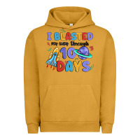 Pigment Peanut Butter i blasted my way through 100 days Urban Hoodie - MaliasSmallBusiness