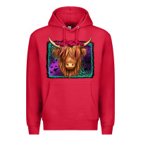 Cardinal halloween highland cow Premium Hoodie - Jasminsmagicworld