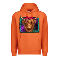Carrot halloween highland cow Premium Hoodie - Jasminsmagicworld