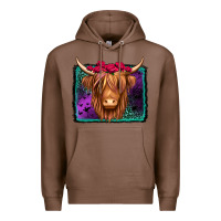 Chestnut halloween highland cow Premium Hoodie - Jasminsmagicworld