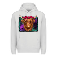 Dove Grey halloween highland cow Premium Hoodie - Jasminsmagicworld