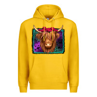 Lemon halloween highland cow Premium Hoodie - Jasminsmagicworld