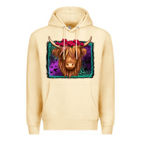 Pina Colada halloween highland cow Premium Hoodie - Jasminsmagicworld