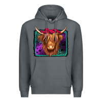 Rock halloween highland cow Premium Hoodie - Jasminsmagicworld
