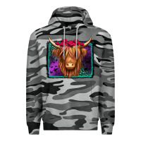 Slate Camo halloween highland cow Premium Hoodie - Jasminsmagicworld