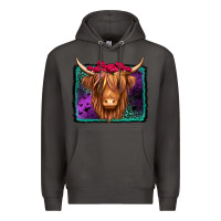 Smoke halloween highland cow Premium Hoodie - Jasminsmagicworld