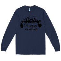 Navy Mountains Long Sleeve Tee - Unal Design