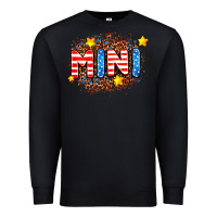 Black usa mini  leopard background Premium Sweatshirt - AdoDesignShop