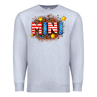 Heather Grey usa mini  leopard background Premium Sweatshirt - AdoDesignShop
