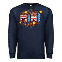 Navy usa mini  leopard background Premium Sweatshirt - AdoDesignShop