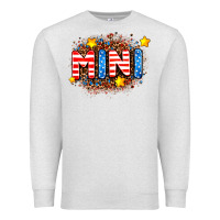 Oatmeal Heather usa mini  leopard background Premium Sweatshirt - AdoDesignShop