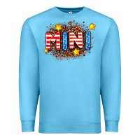 Ocean Blue usa mini  leopard background Premium Sweatshirt - AdoDesignShop