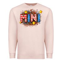 Pale Pink usa mini  leopard background Premium Sweatshirt - AdoDesignShop