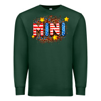 Sports Green usa mini  leopard background Premium Sweatshirt - AdoDesignShop