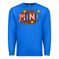 True Royal usa mini  leopard background Premium Sweatshirt - AdoDesignShop