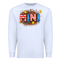 White usa mini  leopard background Premium Sweatshirt - AdoDesignShop