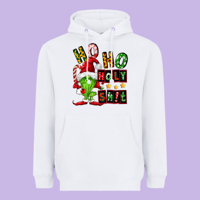 Ho Ho Holy Shit Heavyweight Hoodie Designed By Fadigitalartstudio