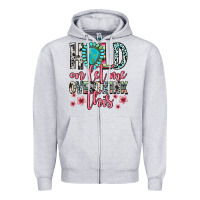 Heather Grey hold on let me overthink this Zipper Hoodie - Zillion Design Studio