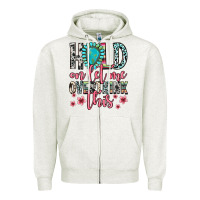 Oatmeal Heather hold on let me overthink this Zipper Hoodie - Zillion Design Studio