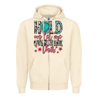 Sandshell hold on let me overthink this Zipper Hoodie - Zillion Design Studio