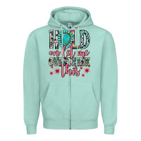 Seafoam hold on let me overthink this Zipper Hoodie - Zillion Design Studio