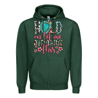 Sports Green hold on let me overthink this Zipper Hoodie - Zillion Design Studio