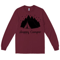 Burgundy camping Long Sleeve Tee - Unal Design
