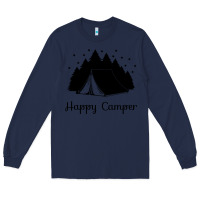 Navy camping Long Sleeve Tee - Unal Design